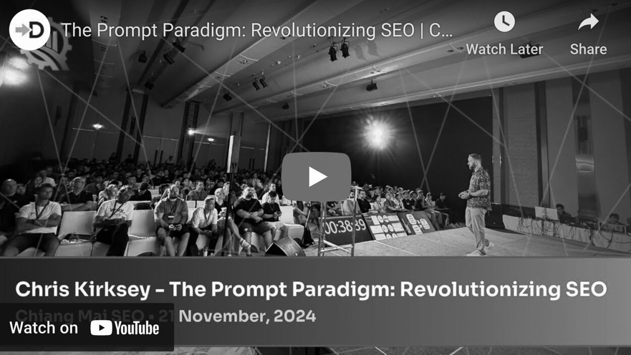 Video: The Prompt Paradigm: Revolutionizing Programmatic SEO with AI - Chris Kirksey - Chiang Mai SEO 2024